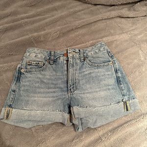 Garage mom jean shorts